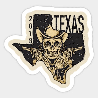 Texas Black Sticker